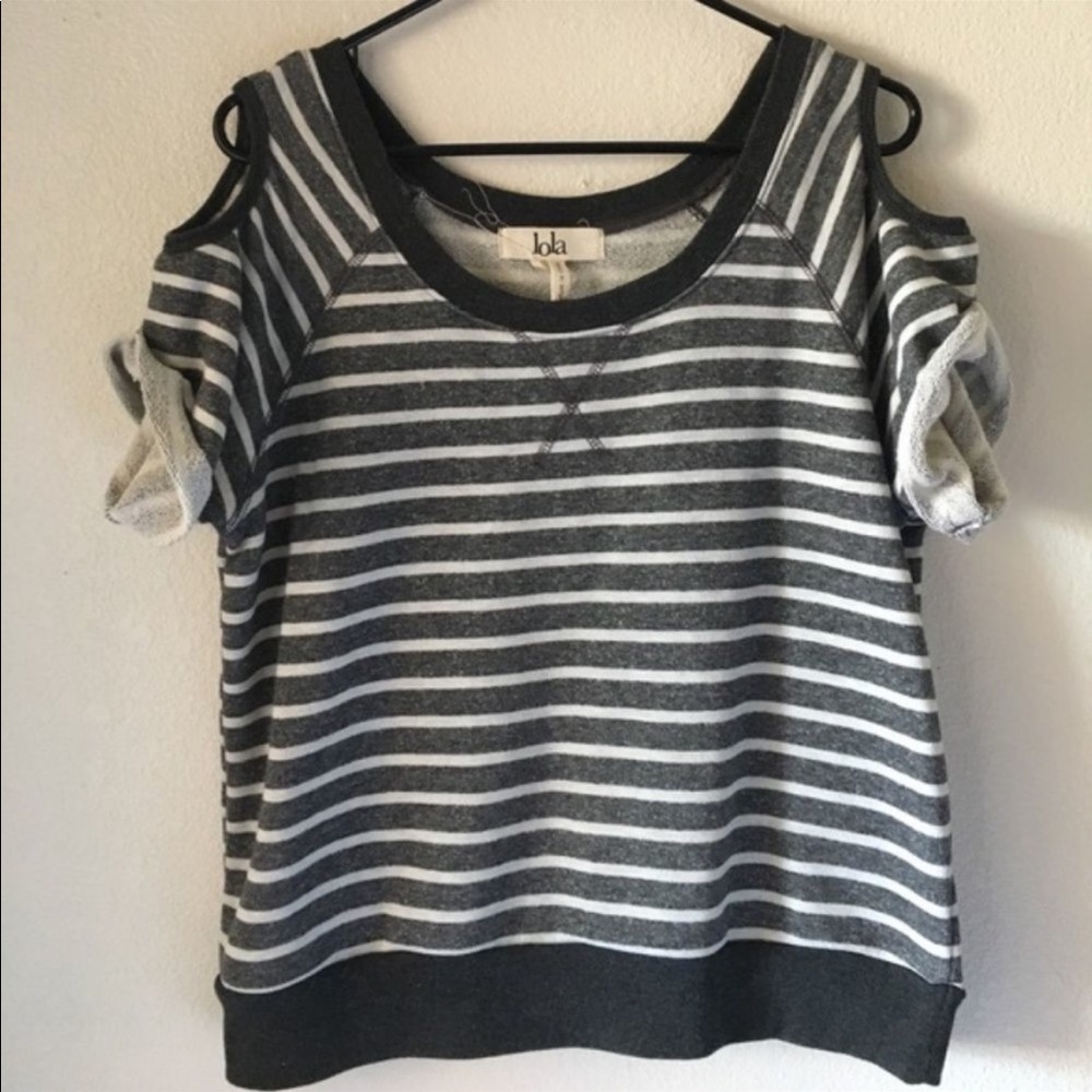 Lolp Cold  shoulder sweatshirt top by Lola